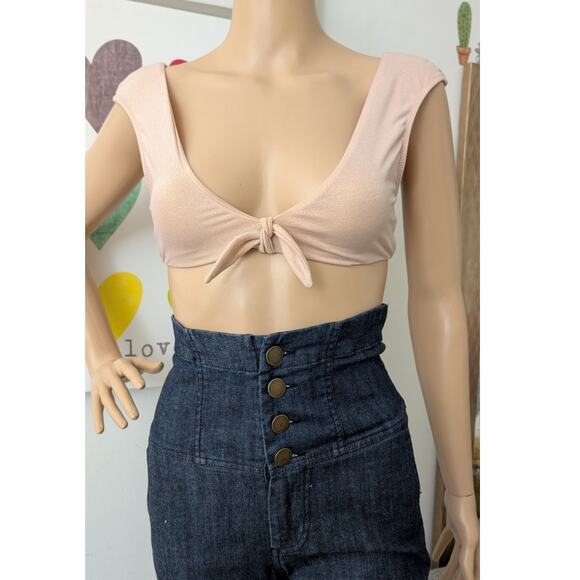 aerie pink shimmer bra top small - Picture 2 of 10